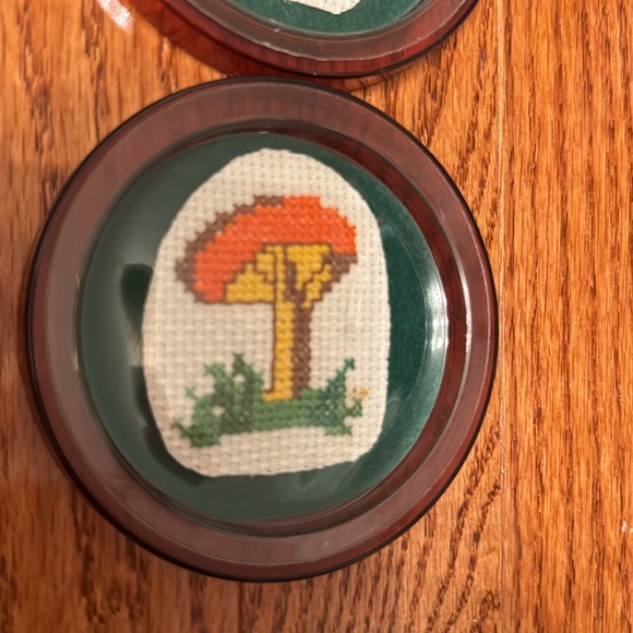 Vintage Cross Stitched Coasters - Picture 5 of 6